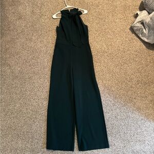 Vince Camuto Green Halter Neck Jumpsuit with Palazzo Legs